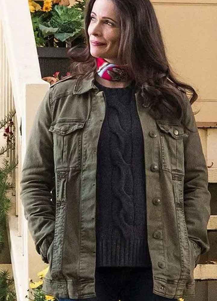 SUPERMAN AND LOIS (LOIS LANE) ELIZABETH TULLOCH GREEN COTTON JACKET